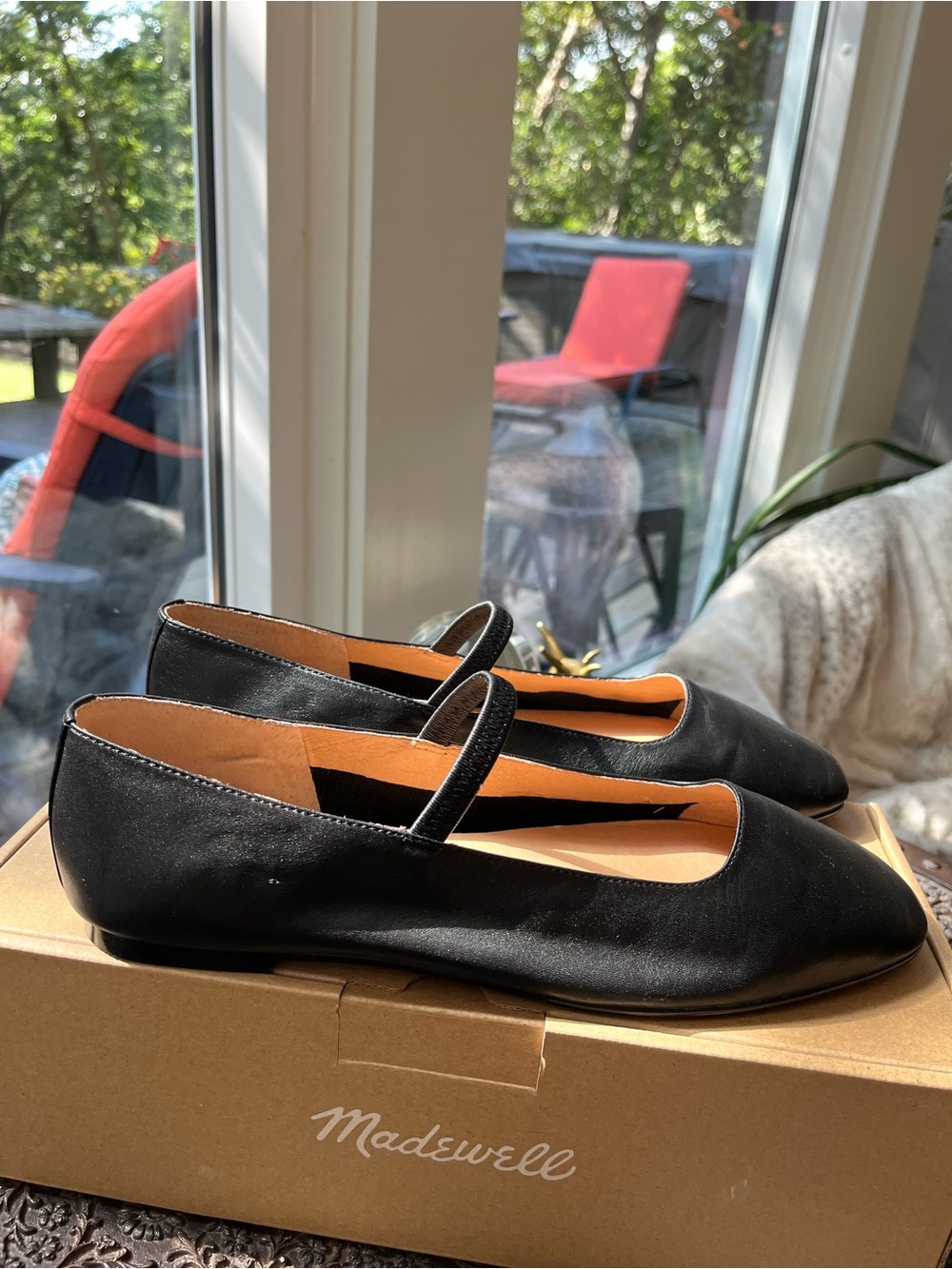 🖤MADEWELL THE GRETA LEATHER BALLET FLATS IN BLACK 9.5 - Picture 5 of 11